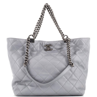 Chanel Shopping In Chains Tote Quilted Calfskin Large