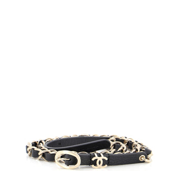 Chanel CC Chain Belt Metal and Leather