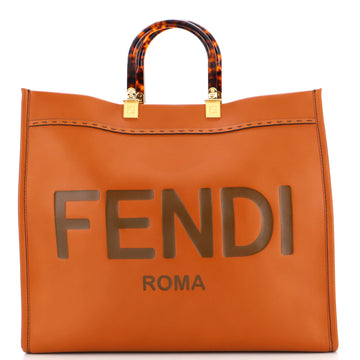 Fendi Sunshine Shopper Tote Leather Large