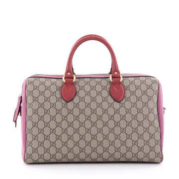 Gucci Convertible Boston Bag GG Coated Canvas Medium Brown 2273101