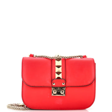 Valentino Garavani Glam Lock Shoulder Bag Leather Small