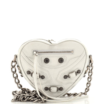 Balenciaga Le Cagole Heart Chain Bag Leather Mini
