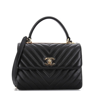 Chanel Trendy CC Top Handle Bag Chevron Lambskin Small