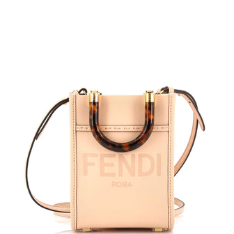 Fendi Sunshine Shopper Tote Leather Mini