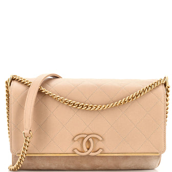 Chanel Lady Coco Flap Bag Quilted Caviar and Suede Medium