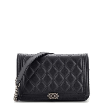 Chanel Boy Wallet on Chain Quilted Caviar