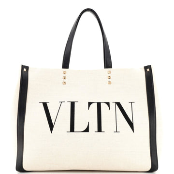 Valentino Garavani Grande Plage VLTN Tote Canvas Medium