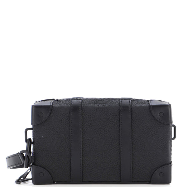 Trunk Monogram Taurillon Messenger Bag Black