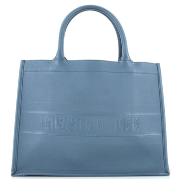 Christian Dior Book Tote Embossed Leather Medium