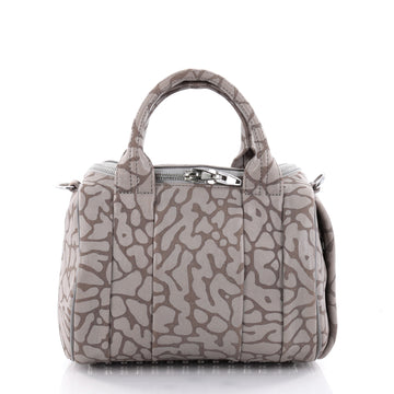 Alexander Wang Rockie Satchel Laser Cut Leather Gray 2274404