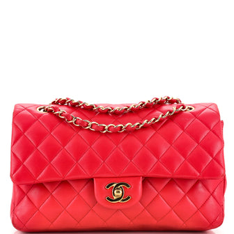 Chanel Vintage Classic Double Flap Bag Quilted Lambskin Medium