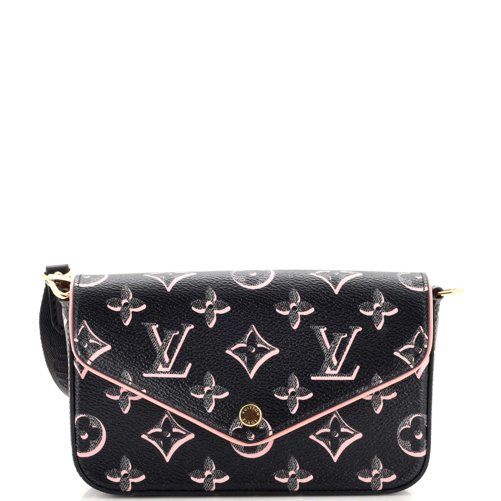 Louis Vuitton Felicie Strap & Go Handbag Fall for You Monogram Canvas Black  2274471