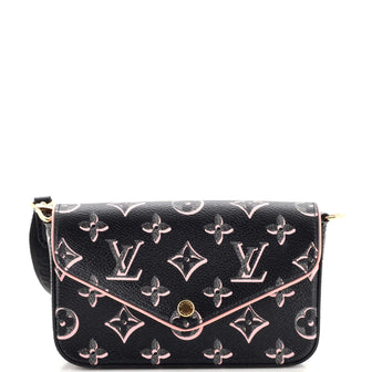 Louis Vuitton Felicie Strap & Go Monogram Canvas Crossbody Bag Black