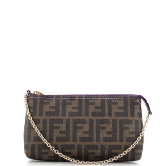 Fendi Chain Pochette Zucca Coated Canvas