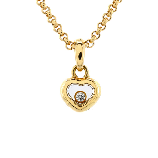 CHOPARD Happy Spirit 18-karat rose and white gold diamond necklace |  NET-A-PORTER