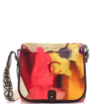Chanel Flower Power Messenger Bag Multicolor Printed Nubuck