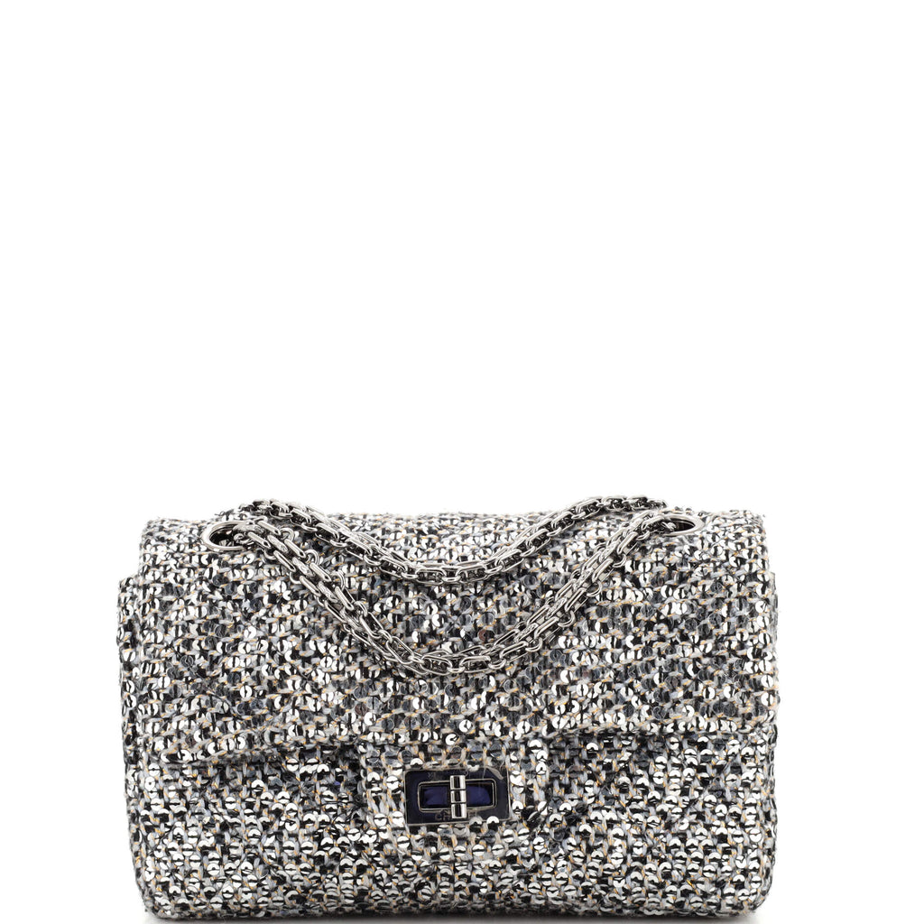 Chanel Reissue 2.55 Flap Bag Quilted Tweed and Sequins Mini