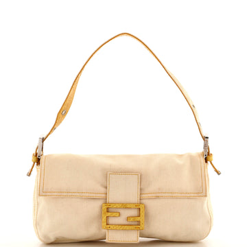 Fendi Baguette Bag Denim with Snakeskin