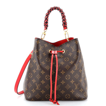 Louis Vuitton Braided Handle NeoNoe Handbag Monogram Canvas MM