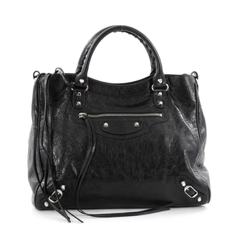 Balenciaga Velo Classic Studs Handbag Leather Black 2275801