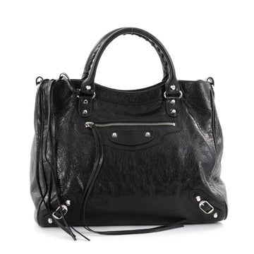 Balenciaga Velo Classic Studs Handbag Leather Black 2275801