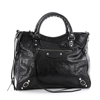 Balenciaga Velo Classic Studs Handbag Leather Black 2275802