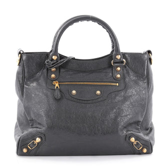 Balenciaga Velo Giant Studs Handbag Leather Gray 2275803