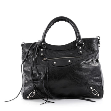 Balenciaga Velo Classic Studs Handbag Leather Black 2275804