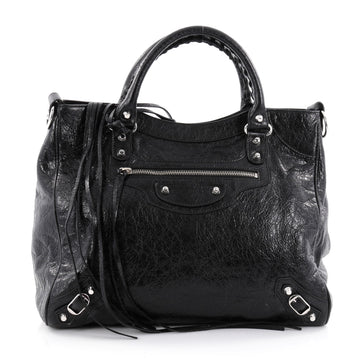 Balenciaga Velo Classic Studs Handbag Leather Black 2275805