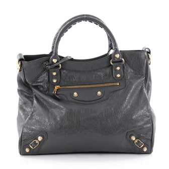 Balenciaga Velo Giant Studs Handbag Leather Gray 2275807