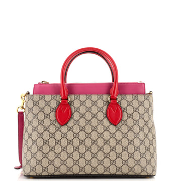 Gucci Linea A Convertible Tote GG Coated Canvas Small