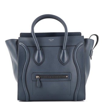 Celine Luggage Bag Grainy Leather Mini