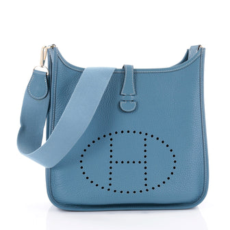 Hermes Evelyne Crossbody Gen I Clemence PM Blue 2276601