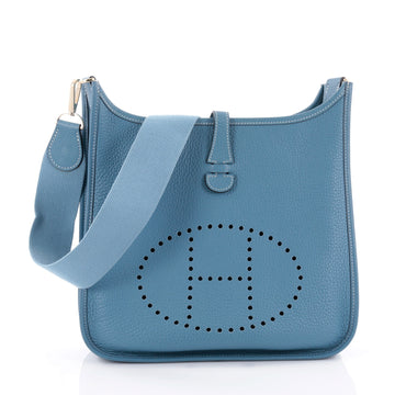 Hermes Evelyne Crossbody Gen I Clemence PM Blue 2276601