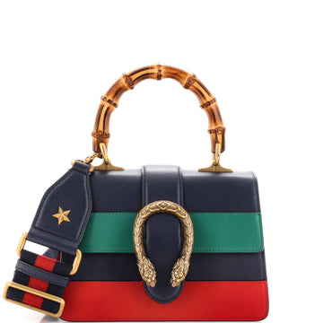 Gucci Dionysus Bamboo Top Handle Bag Colorblock Leather Mini