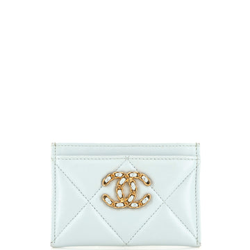 Chanel 19 Card Holder Quilted Leather