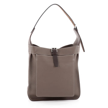 Hermes Marwari Handbag Clemence PM Brown 2276803