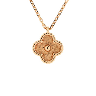 Van Cleef & Arpels Sweet Alhambra Pendant Necklace 18K Rose Gold