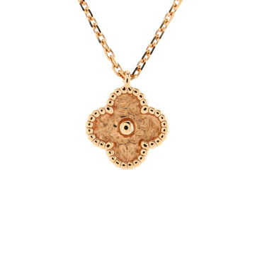 Van Cleef & Arpels Sweet Alhambra Pendant Necklace 18K Rose Gold