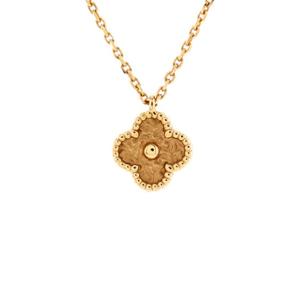 Van Cleef & Arpels Sweet Alhambra Pendant Necklace 18K Rose Gold