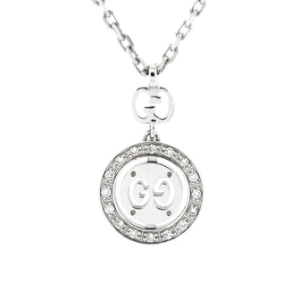 Gucci Icon Twirl Necklace 18K White Gold with Diamonds