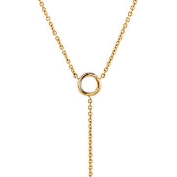 Cartier Baby Trinity Drop Pendant Necklace 18K Tricolor Gold