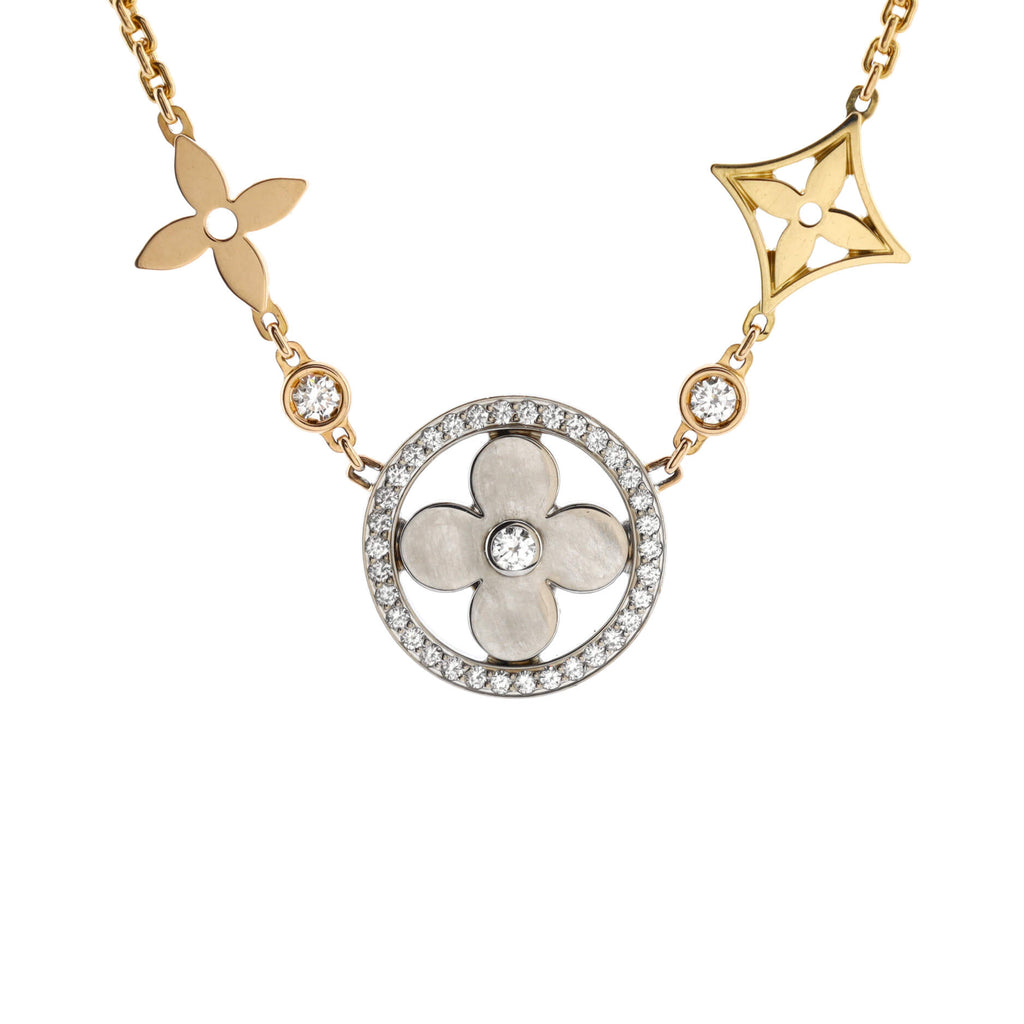 Louis Vuitton Blossom XL Necklace 18K Tricolor Gold with Diamonds