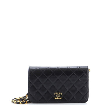 Chanel Vintage Full Flap Bag Quilted Lambskin Mini