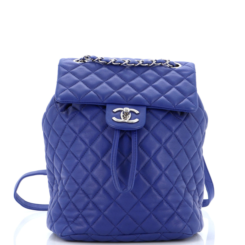 Chanel Urban Spirit Backpack Quilted Lambskin Small Blue 22769238