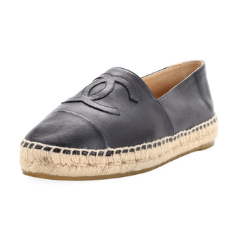 Chanel Women's CC Cap Toe Espadrilles Leather