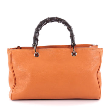 Gucci Bamboo Shopper Tote Leather Medium Orange 2277104