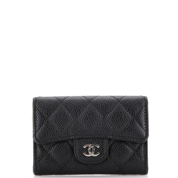 Chanel Classic Flap Card Case Quilted Caviar