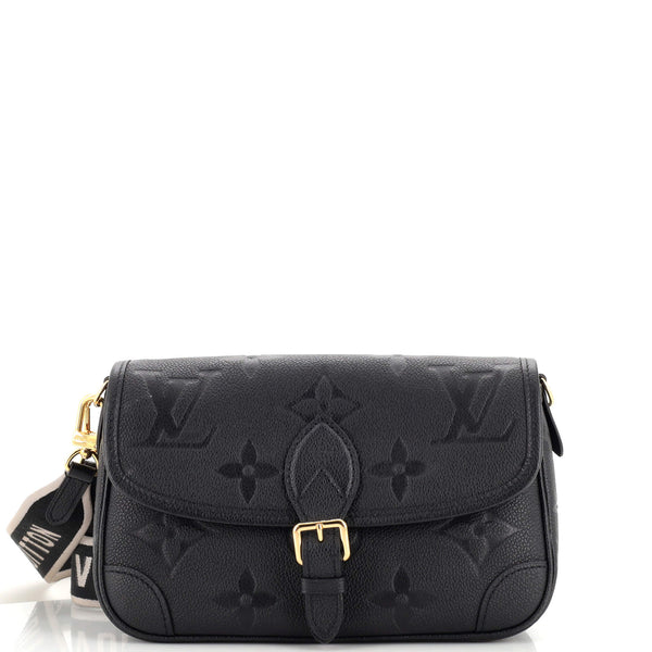 Louis Vuitton Diane NM Handbag Empreinte Leather Black