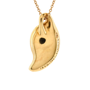 Tiffany & Co. Elsa Peretti Leaf Pendant Necklace 18K Yellow Gold